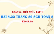 Bài 4.22 trang 89 SGK Toán 8 tập 1 Kết nối tri thức